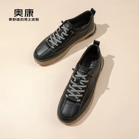 奥康男鞋秋季新款休闲低帮流行男鞋时尚百搭平底轻便男士鞋商品大图