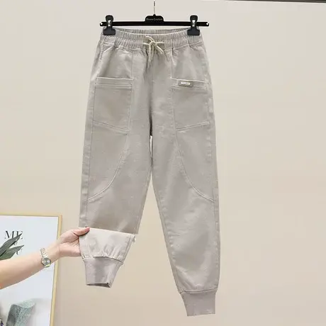 时尚百搭休闲裤哈伦裤女春秋款宽松萝卜裤胖MM运动裤潮显瘦九分裤商品大图