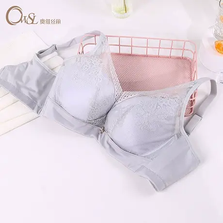 奥维丝丽内衣女聚拢上托中薄款调整型收副乳软钢圈性感蕾丝文胸夏商品大图