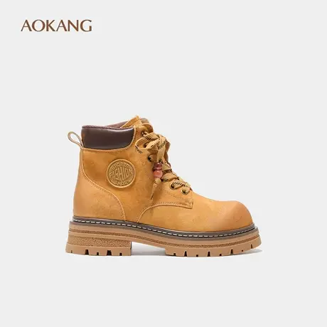 奥康 女鞋2025冬季短靴马丁靴休闲运动时尚百搭休闲户外短靴商品大图