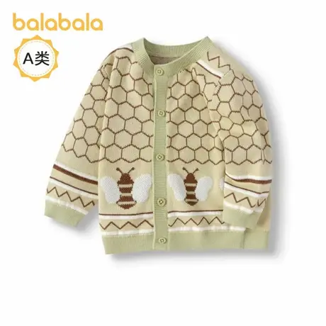 巴拉巴拉宝宝毛衣婴儿针织衫男童开衫2024新款秋装萌图片