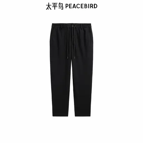 【商场同款】太平鸟男装 2024年冬季新款黑色锥形休闲裤B1GBE4B23商品大图