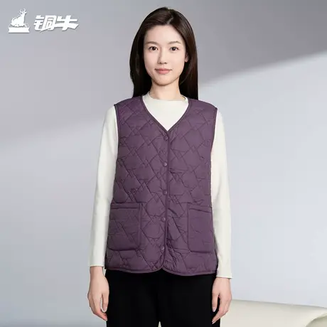 铜牛羊毛绗缝棉保暖女马甲 2025秋冬新款上衣女休闲棉服马甲VS346图片