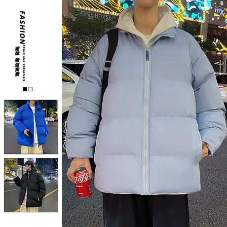 棉衣男2023冬季新款面包服潮牌情侣棉服宽松港风潮流保暖棉袄外套商品大图
