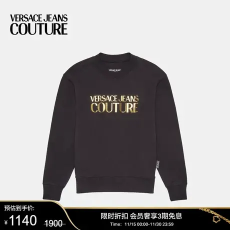 【限时优惠】VERSACE JEANS COUTURE男士卫衣金箔运动衫长袖圆领商品大图