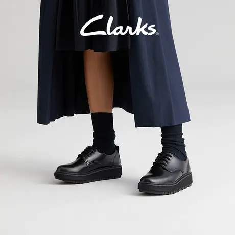 Clarks其乐奥莉系列女鞋优雅英伦圆头德比鞋单鞋淑女复古皮鞋商品大图