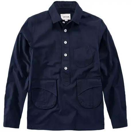 VIP春秋新款套头长袖衬衫男韩版休闲衬衣宽松工装外套潮牌上衣服商品大图