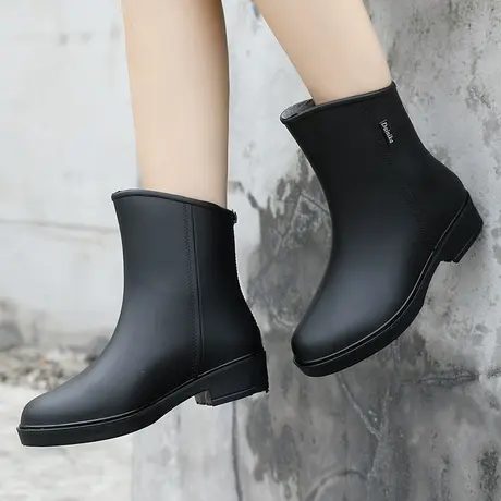 防水鞋防滑网红雨靴轻便胶鞋新款水鞋雨水鞋雨鞋女款时尚外穿短筒图片