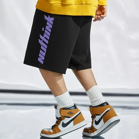 Nuthink国潮宽松潮流加肥加大5分短裤男潮牌大码美式卫裤运动裤夏商品大图