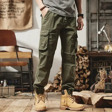 宽松耐磨潮流男装时尚百搭大码男秋冬裤子潮流复古工装裤休闲男装商品大图