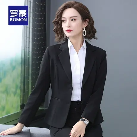 罗蒙女士西服2024春季修身职业装时尚气质职业工作服正装单西外套商品大图