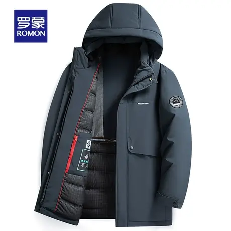 罗蒙中年棉衣男冬季中长款加厚中老年人爸爸冬装加厚棉袄棉服外套图片