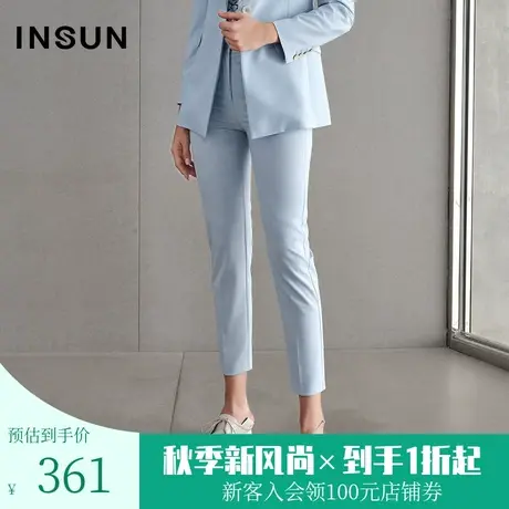 恩裳夏季九分裤休闲西裤直筒简约气质时尚修身西装裤女图片