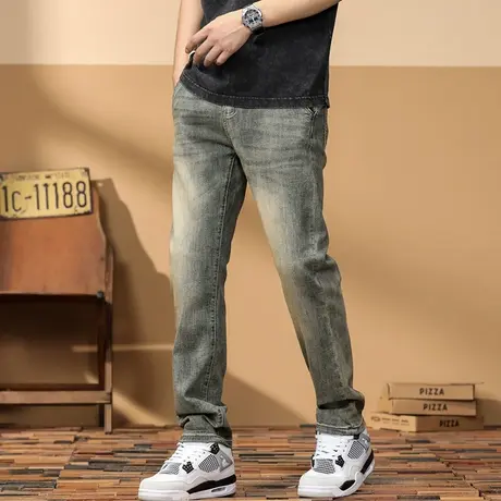 牛仔裤男款夏季薄款牛仔裤男休闲宽松裤子水洗百搭男士高档牛仔裤商品大图