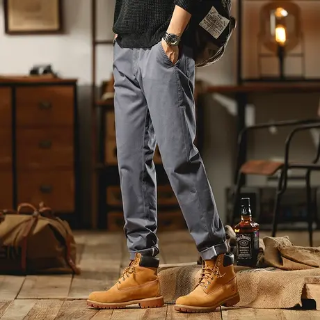 重磅水洗工装裤抽绳多口袋潮流工装裤子时尚百搭休闲裤高颜值裤子商品大图