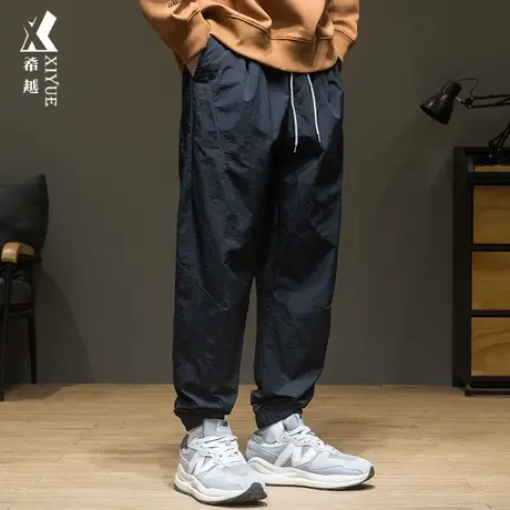 户外防水机能风登山裤男秋冬百搭九分运动裤子男士宽松束脚休闲裤商品大图