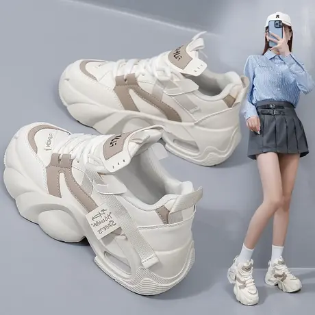 网红老爹鞋女2024春季新款小众厚底增高爆款百搭超火休闲运动女鞋商品大图