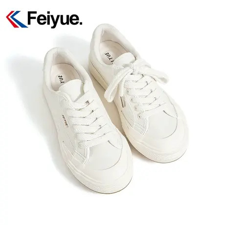 feiyue/飞跃软底舒适休闲鞋女2024春季新款厚底百搭透气板鞋002T商品大图
