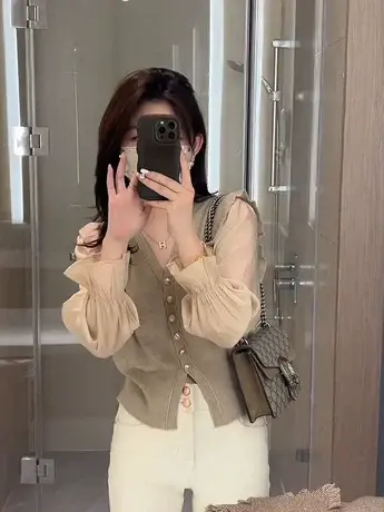 欧洲站2023秋冬新款百搭洋气长袖开衫+复古流苏小香风马甲套装女商品大图