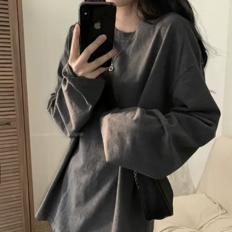 2023年早春秋冬季乌77外套chic卫衣女装ins超火慵懒风长袖上衣服商品大图