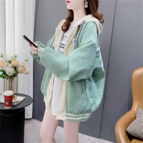 两面穿工装外套女春秋2023年新款韩版宽松洋气减龄设计感学生上衣商品大图