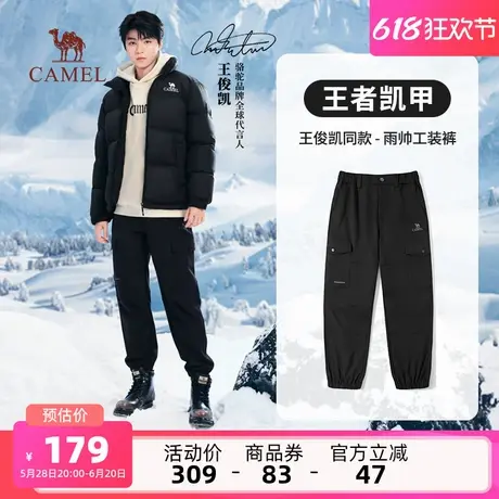 【王俊凯同款】骆驼男装王者凯甲休闲工装裤男防泼水束脚运动长裤商品大图