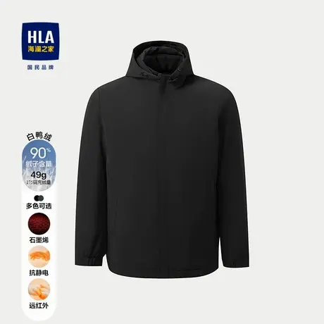HLA/海澜之家领昂行政羽绒服25秋冬新可脱卸帽石墨烯鸭绒外套男商品大图
