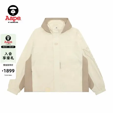 Aape旗舰店男装秋冬猿人刺绣复古撞色校园风薄夹克外套7751XXP商品大图