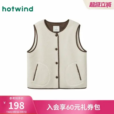 热风2025年冬季新款女士毛毛马甲商品大图