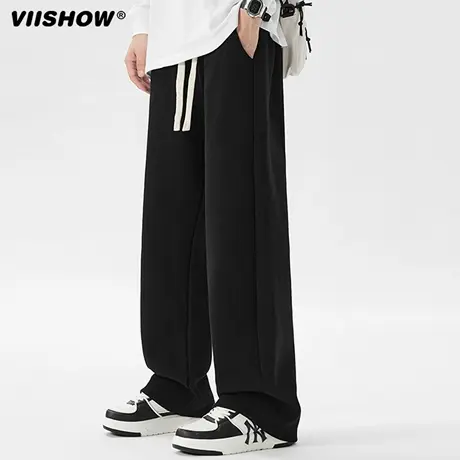 VIISHOW直筒裤子男款秋季宽松休闲长裤男生新款阔腿运动卫裤男裤商品大图