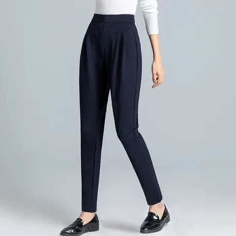 哈伦裤女秋季加肥加大码女裤子高腰宽松休闲小脚裤百搭显瘦萝卜裤图片