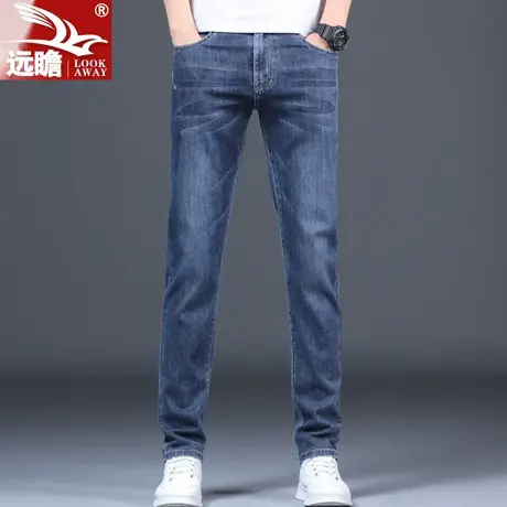 薄款牛仔裤男夏季直筒修身男裤男装潮流弹力男士百搭夏天裤子男款商品大图