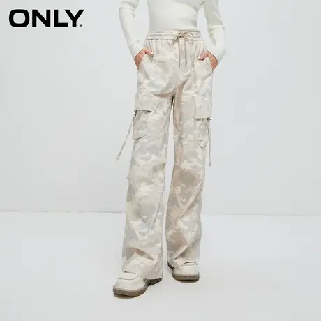ONLY奥莱夏季休闲通勤高腰阔腿工装裤休闲裤女商品大图