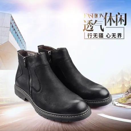 Camel/骆驼男鞋2018秋季新款真皮英伦风户外休闲鞋短靴A283213268商品大图