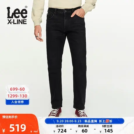 LeeXLINE23秋冬新品726直脚磨毛黑色男保暖牛仔裤LMB10072610图片
