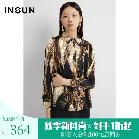 恩裳春秋季时尚复古链条花都市职场白领范衬衫上衣商品大图