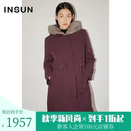 [都会御寒]恩裳COVER冬季2022可拆卸拼貂内胆真两件套派克服商品大图