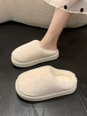 超软小绵羊踩屎感棉拖鞋秋冬季女毛绒保暖室内静音防滑女防臭家用图片