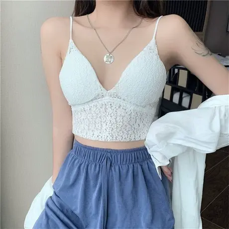 美背文胸女夏无钢圈内衣薄款小胸聚拢无痕背心性感一体抹胸式吊带商品大图