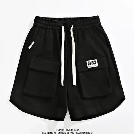 五分工装短裤男士夏季潮牌圆摆休闲裤子男青少年三分篮球运动中裤商品大图