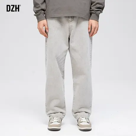 男士浅色阔腿牛仔裤男春夏直筒潮牌裤子ins潮百搭2023新款休闲裤图片