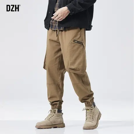 男士美式多口袋工装裤男束脚秋季2023年新款裤子男款伞兵裤冲锋裤商品大图
