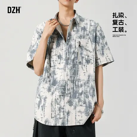 青少年迷彩衬衫男短袖夏外穿轻薄半袖上衣2025新款休闲衬衣外套潮图片