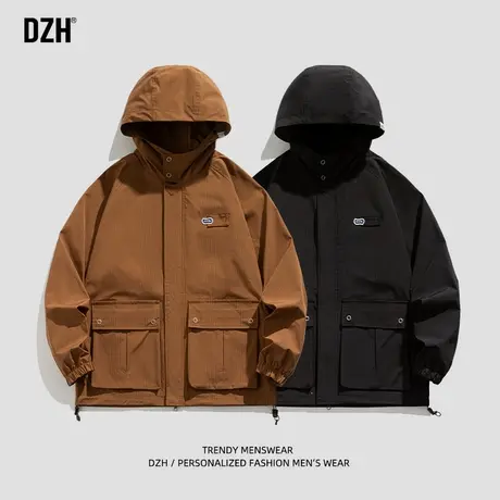 男士工装夹克男冲锋衣外套男款秋季连帽上衣美式机能高级感衣服潮商品大图