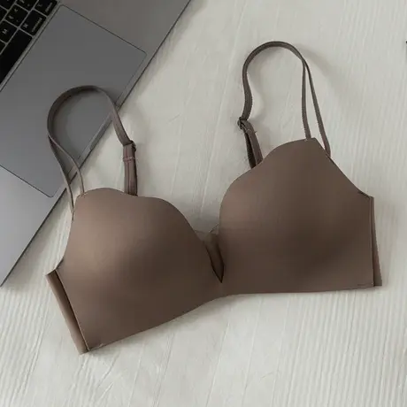 文胸2025新款爆款无痕内衣女聚拢小胸收副乳胸罩套装aa杯显大中厚图片