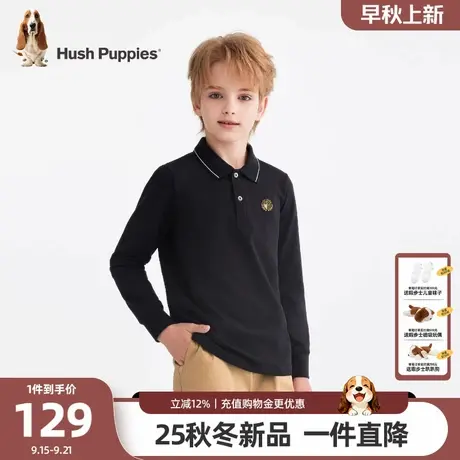 【25秋新品】暇步士童装男童POLO衫大童简约休闲T恤儿童舒适长袖T图片