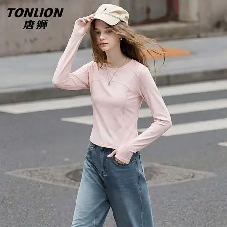 唐狮官方防晒长袖t恤女2026新款夏户外运动打底衫速干凉感上衣VC商品大图