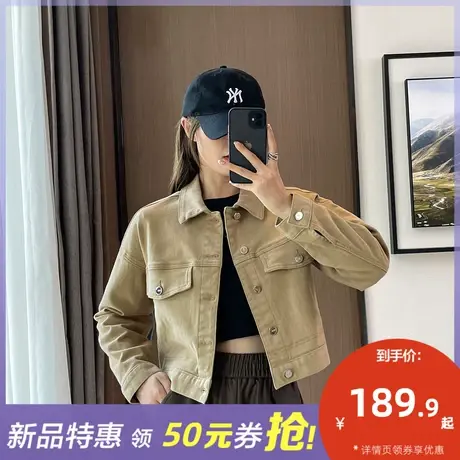 唐狮工装外套女秋季短款2023年新款爆款时尚百搭美拉德夹克上衣潮商品大图