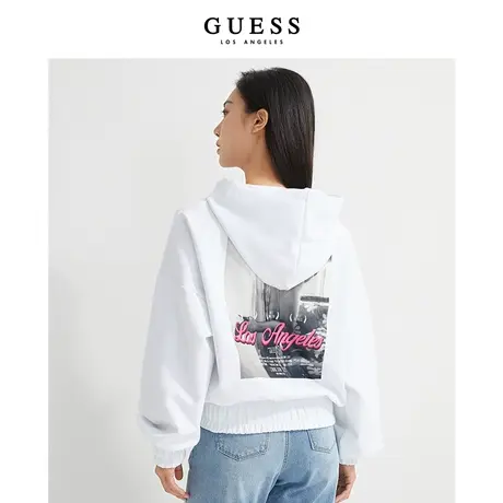 GUESS女士潮流休闲美式复古oversize运动卫衣W2YQ05KB932商品大图