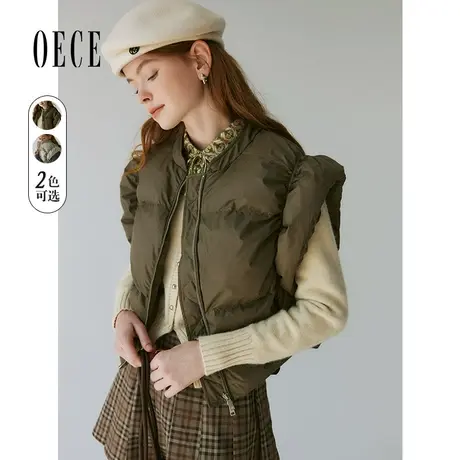 Oece设计感羽绒马甲女冬新款气质羽绒服马夹外套商品大图